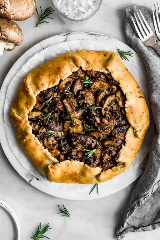 Black Trumpet Mushroom and Leek Galette