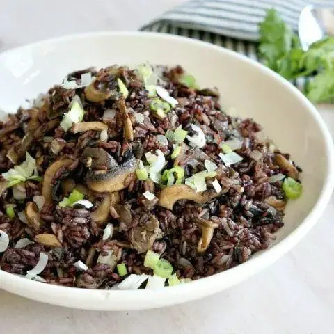 Black Trumpet Mushroom and Wild Rice Pilaf