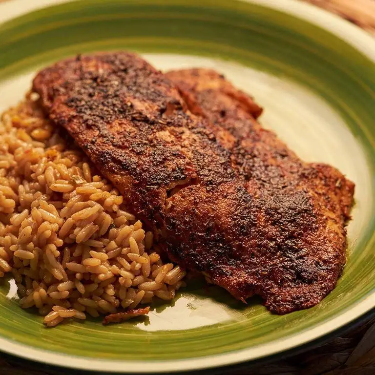 Blackened Tilapia with Dirty Rice