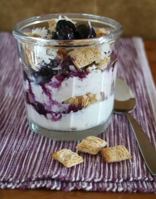 Blended Cottage Cheese and Berry Parfait