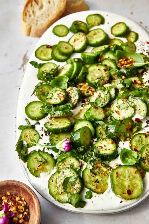 Blended Cottage Cheese and Cucumber Salad