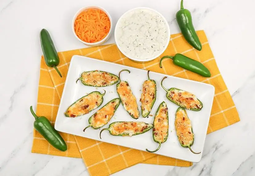 Blended Cottage Cheese and Jalapeno Poppers