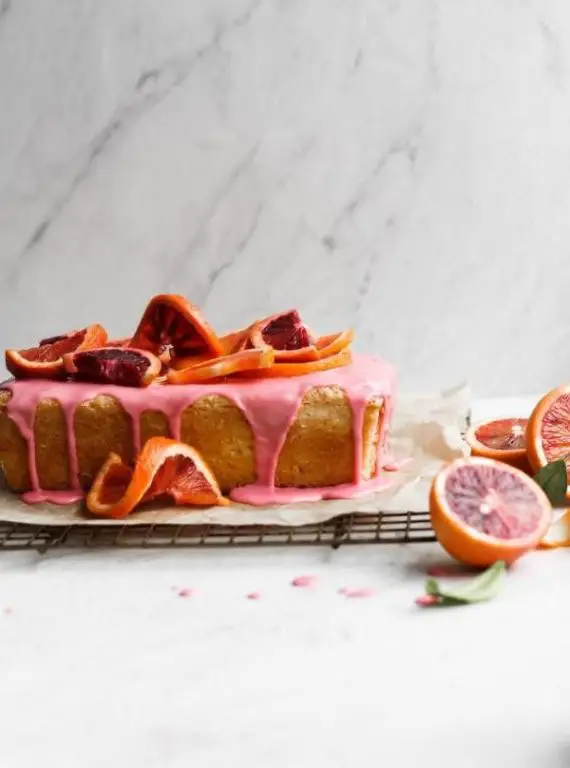 Blood Orange Polenta Cake