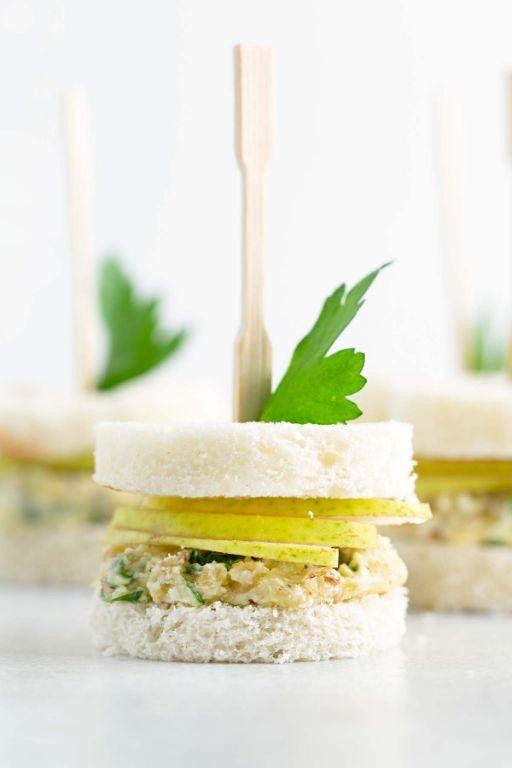 Blue Cheese and Pear Tea Sandwiches