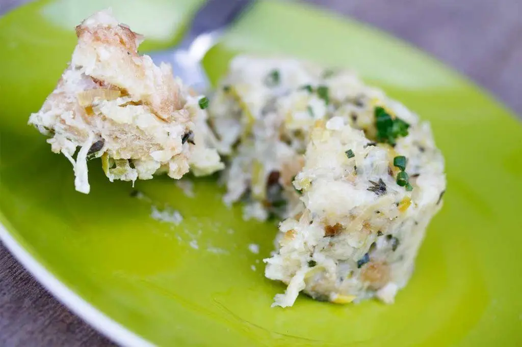Blue Cheese and Walnut Bread Pudding