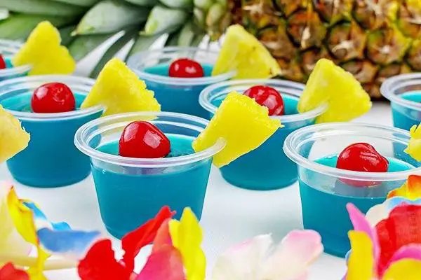 Blue Hawaiian Jello Shots