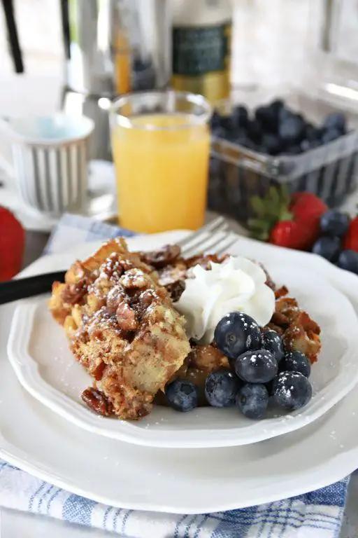 Blueberry English Muffin Bread Pudding