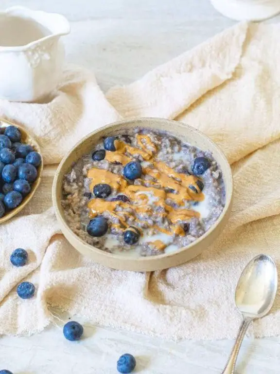Blueberry Whey Protein Oatmeal