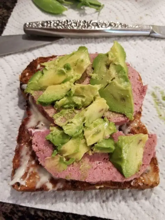 Bologna and Avocado Toast