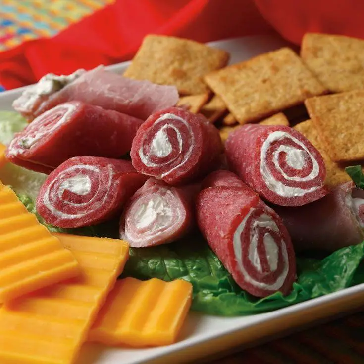Bologna and Cream Cheese Pinwheels