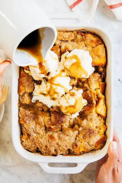 Bourbon Cream Bread Pudding