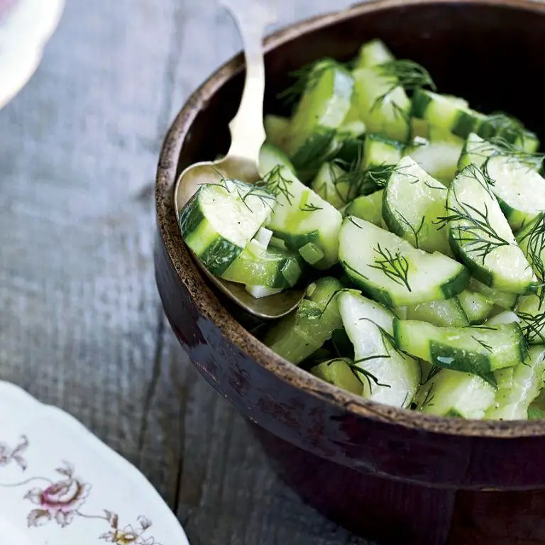 Braised Cucumbers with Dill and Sour Cream
