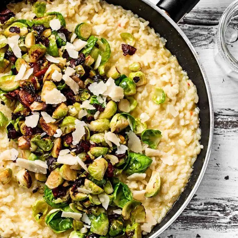Brussel Sprouts and Mushroom Risotto
