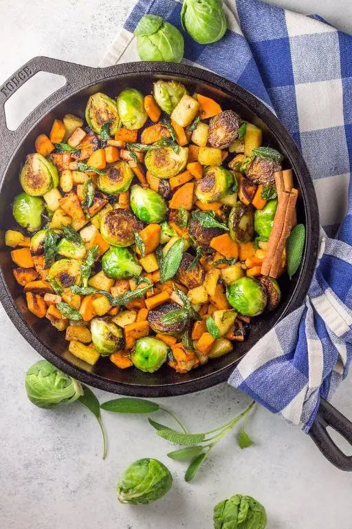 Brussel Sprouts and Sweet Potato Hash