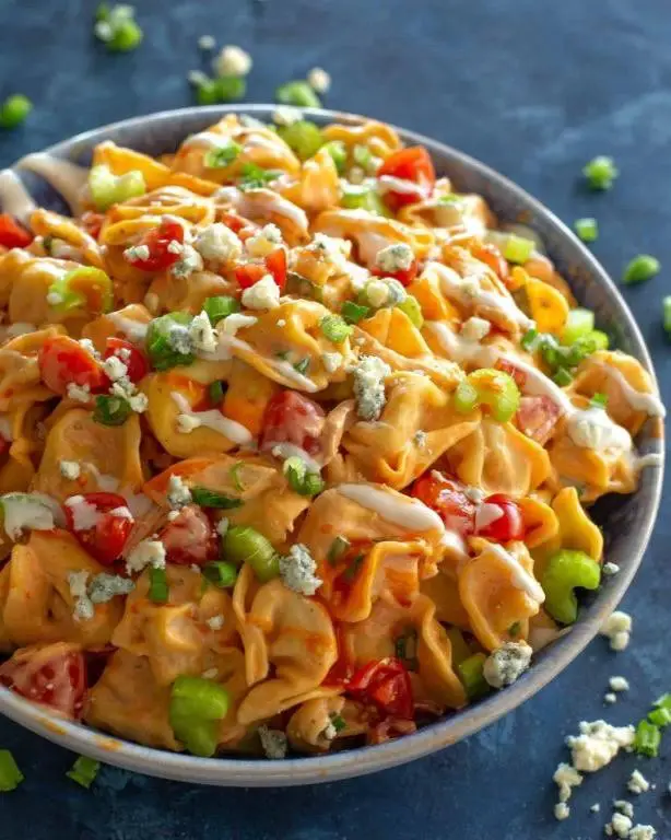 Buffalo Chicken Tortellini Salad