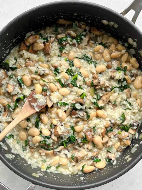 Butter Bean and Mushroom Risotto