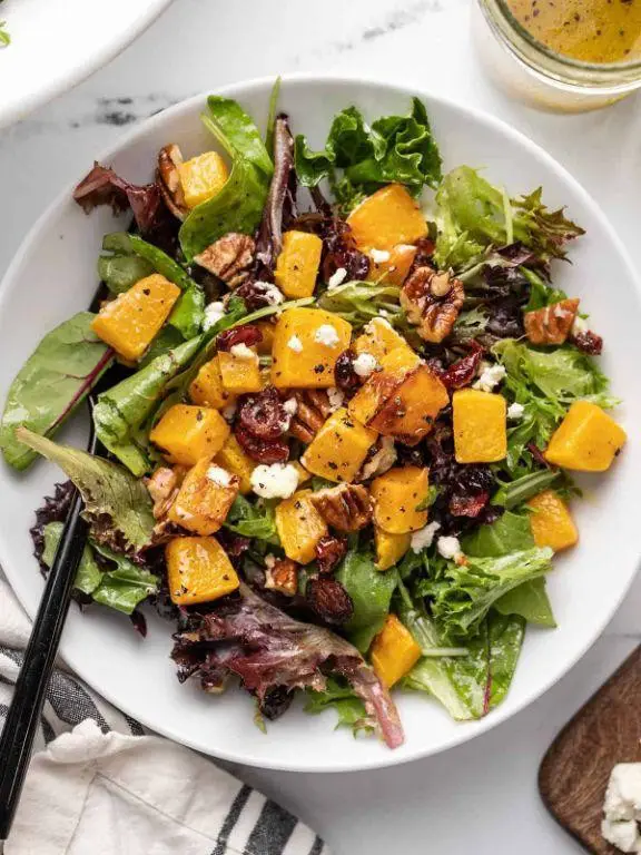 Butternut Squash Salad with Honey Mustard Dressing