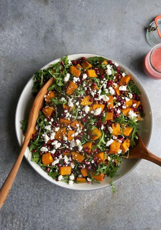 Butternut Squash Salad with Pomegranate and Feta