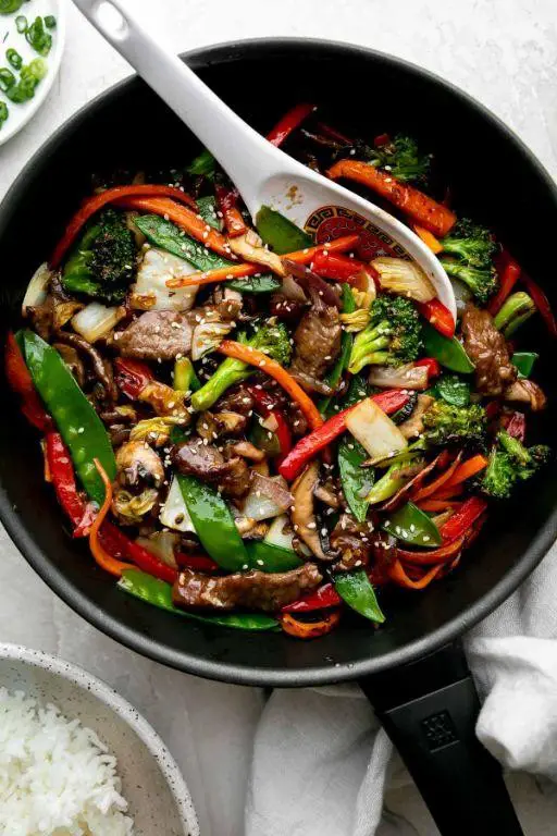 Canned Mixed Vegetables and Beef Stir Fry