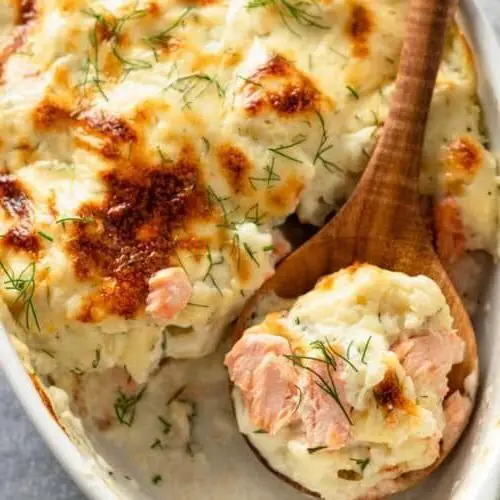 Canned Salmon and Artichoke Casserole