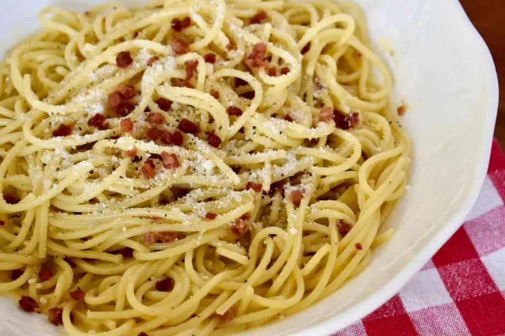 Capellini Carbonara with Pancetta