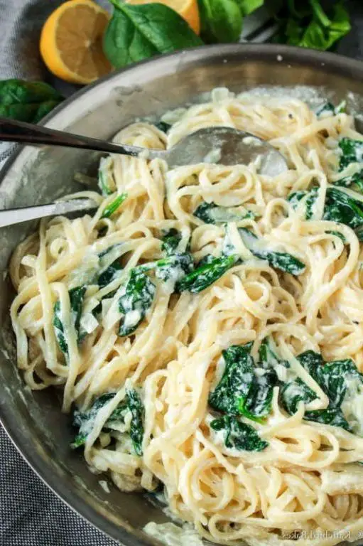 Capellini with Spinach and Ricotta