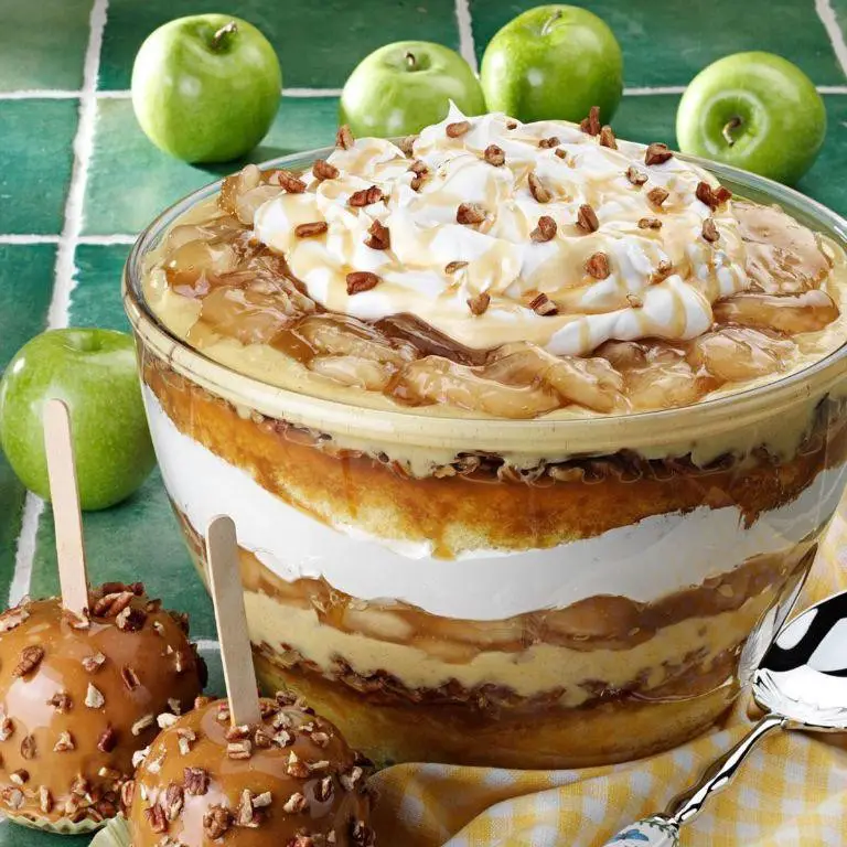 Caramel Apple Punch Bowl Cake