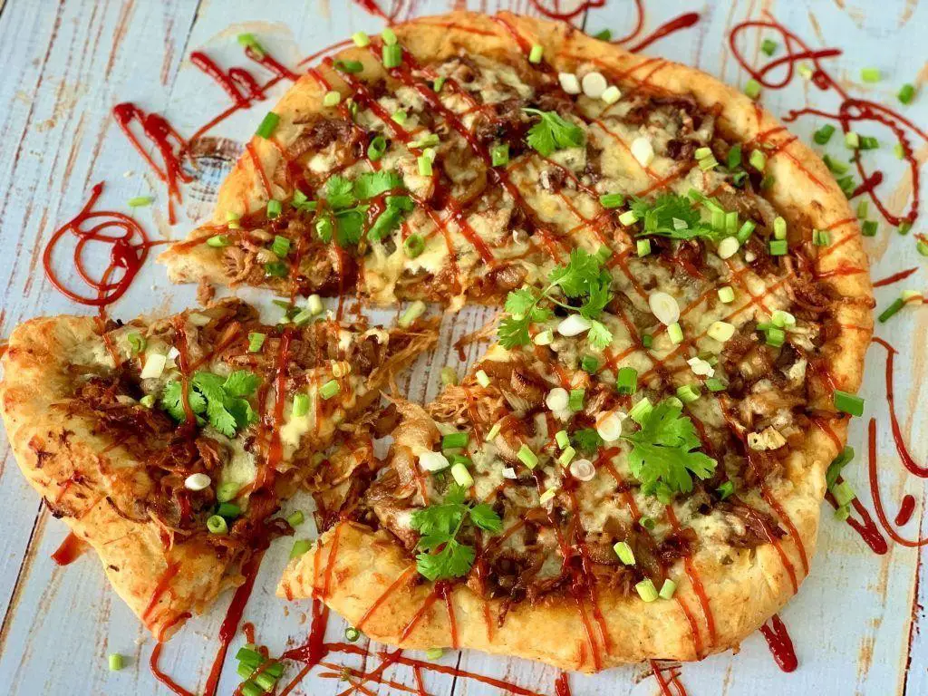 Caramelized Onion and Chopped Pork Pizza