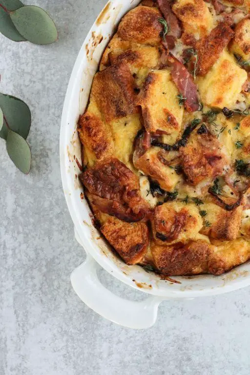 Caramelized Onion and Gruyere Bread Pudding