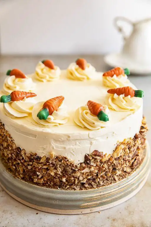 Carrot Cake Birthday Cake with Cream Cheese Frosting