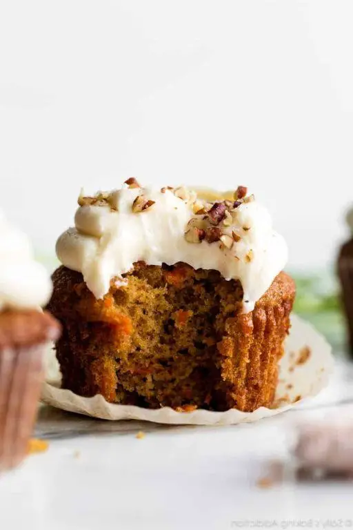 Carrot Cake Gourmet Cupcakes with Cream Cheese Frosting