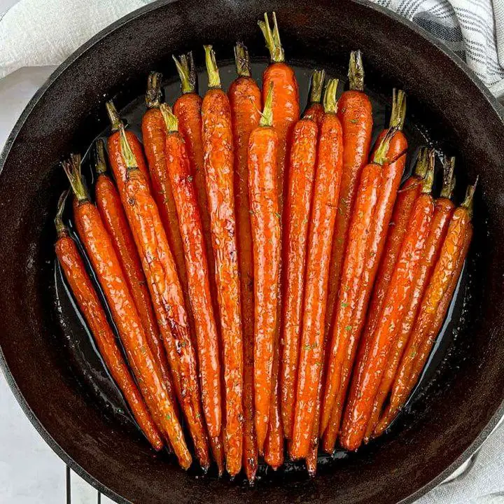 Cast Iron Honey Glazed Carrots