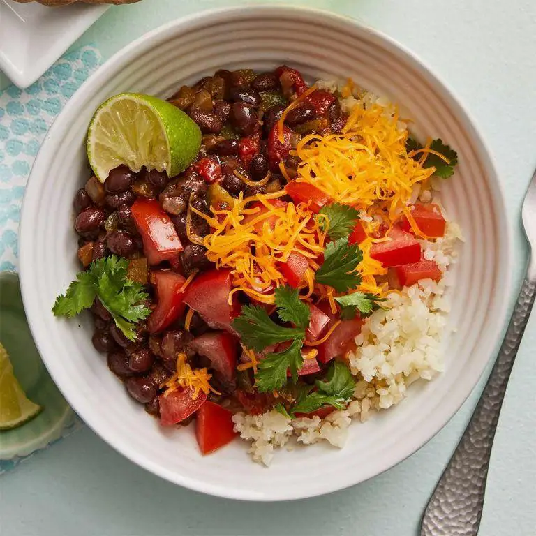 Cauliflower Rice Bowls with Black Beans