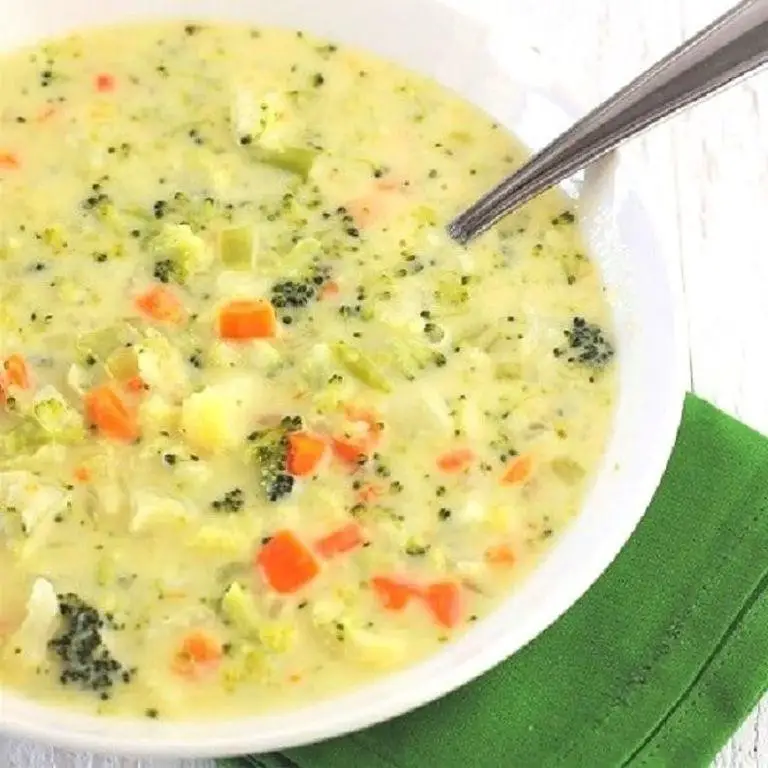 Cauliflower and Broccoli Cheese Soup