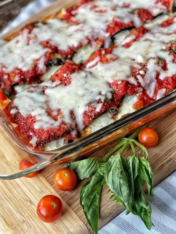 Cheesy Air Fryer Eggplant Rollatini