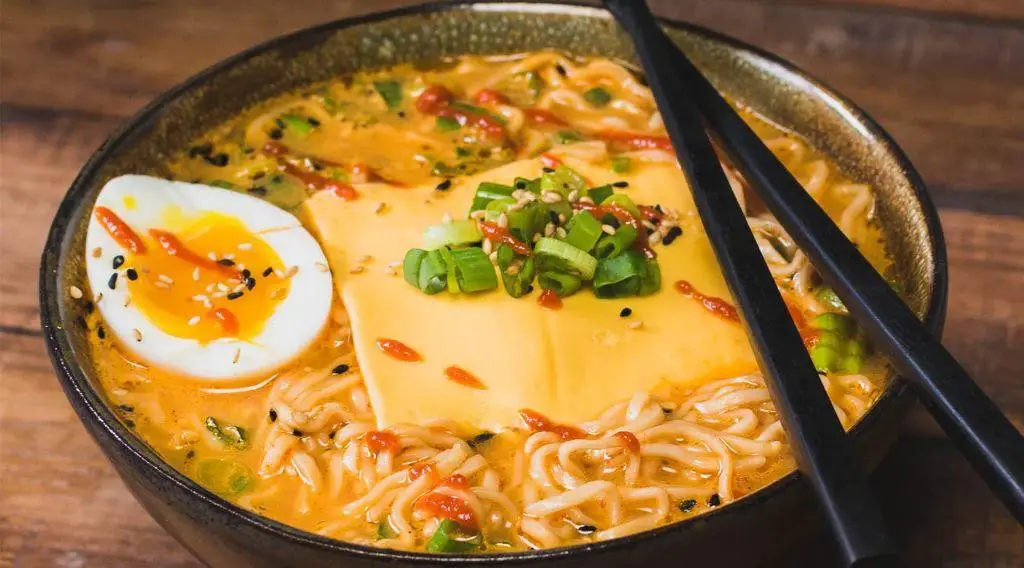 Cheesy Ramen with Melted Cheddar
