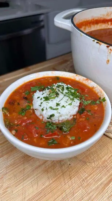 Cheesy Stuffed Pepper Soup