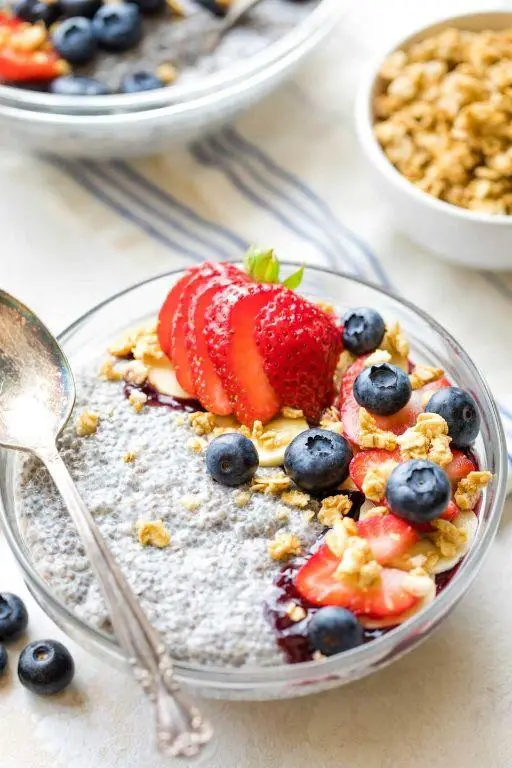 Chia Pudding with Coconut Milk and Berries