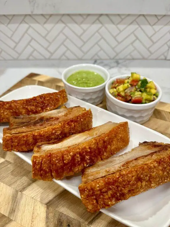 Chicharron with Mango Salsa