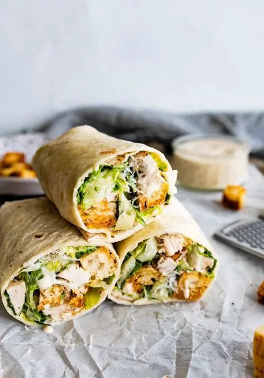 Chicken Caesar Salad Wraps
