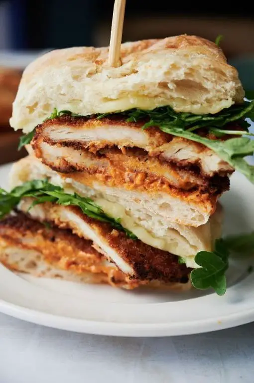 Chicken Cutlet Sandwich with Jalapenos and Cheddar