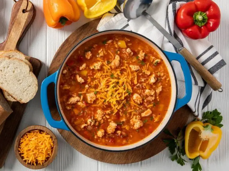 Chicken Stuffed Pepper Soup