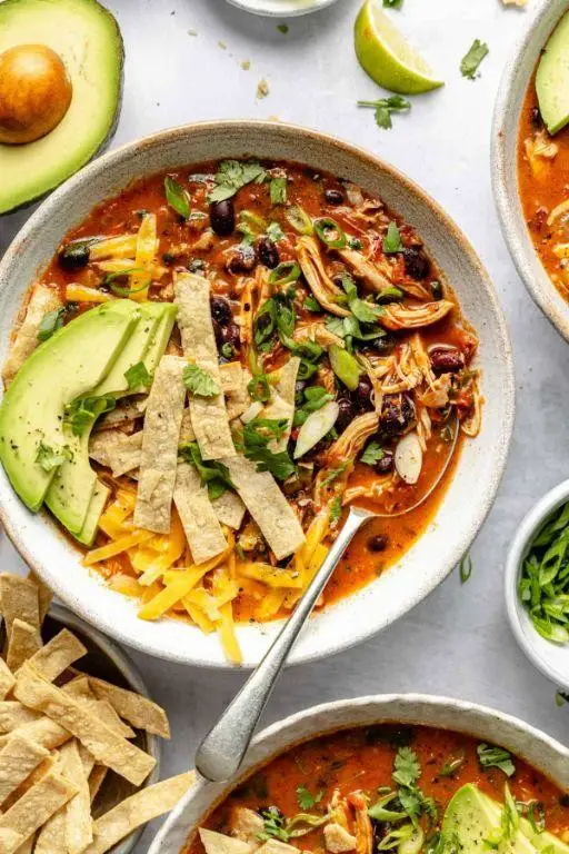 Chicken Tortilla Soup with Avocado