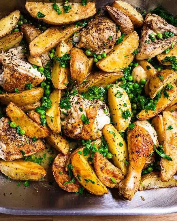 Chicken Vesuvio with Artichokes and Lemon