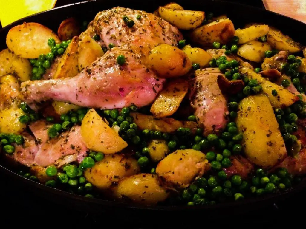 Chicken Vesuvio with Butternut Squash