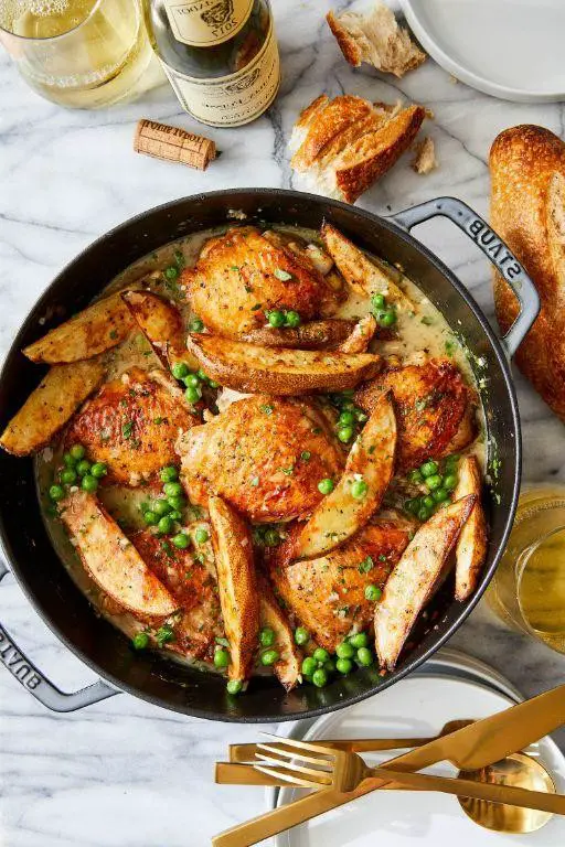 Chicken Vesuvio with Roasted Red Peppers