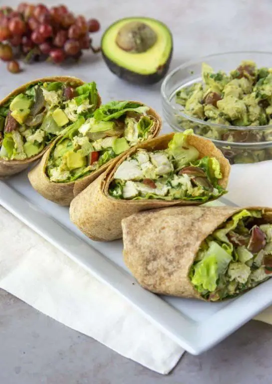 Chicken and Avocado Salad Wraps
