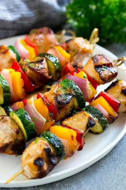 Chicken and Vegetable Kebabs