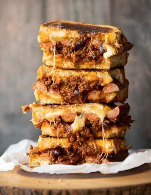 Chili Cheese Melt Sandwich