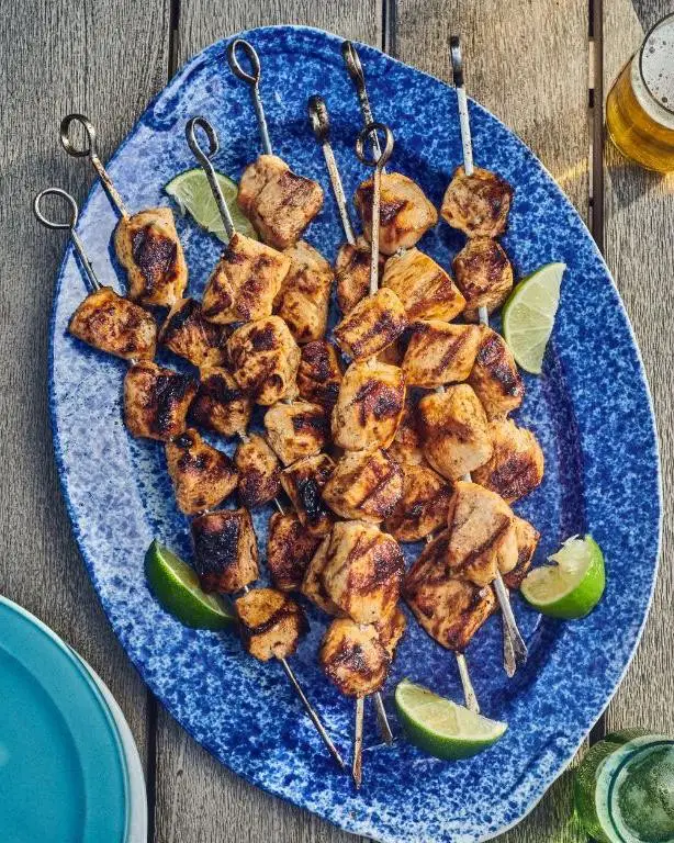 Chili Lime Brined Chicken Skewers